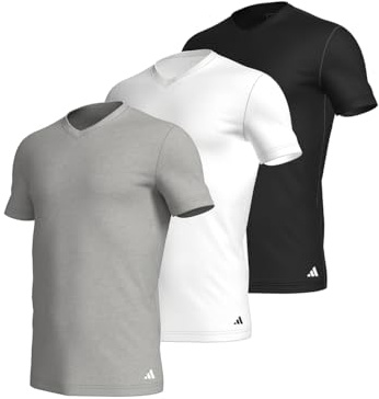 Adidas Herren Unterwäsche V Neck Shirt (3PK) - Active Core Cotton