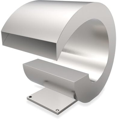 LONGRUN Cascata troppopieno acrilico piscina fontana stagno cascate a forma di J per giardino, terrazza, piscina, stagno, decorazione per laghetti, 34,5 cm di altezza