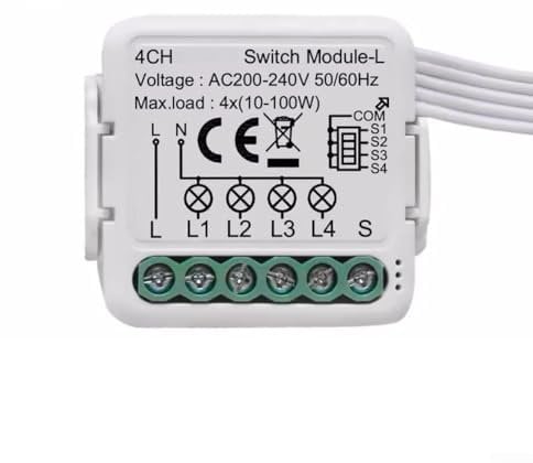 For Tuya For ZigBee Smart Dimmer Switch Module,200~240V Relay Switch Module No Neutral Required For Home Assistant(D)