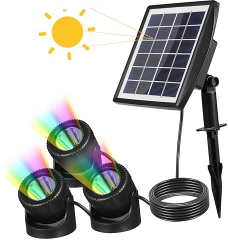 YARNOW Luces Led Piscina Sumergible Luces Solares Para Estanque Decoración Solar