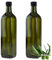 2 x bottiglie di olio da 750 ml con erogatore verde/marrone con dosatore ed etichette
