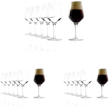 Stölzle Lausitz 0,4 l Craft Bier Gläser, 430 ml, 6er Set, hoch funktionelle Biergläser für Craft-Biere geeignet, spülmaschinenfest, stoßfest, hochwertiges Kristallglas (Packung mit 3)