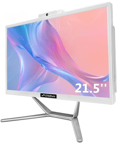 STGsivir All in One PC, Ordenador de Sobremesa, écran 21.5, Core i5 hasta 3.6 GHz, RAM 16 GB, SSD 1 TB, WiFi, BlueTBoth 5.0, Windows11 Pro, Blanco