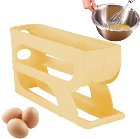 Contenitore di uova per frigorifero-Porta di uova a 3 livelli, rastrelliere da cucina a risparmio spaziale | Organizzatore di diapositive automatiche con archiviazione a più strati, pasto da banco di