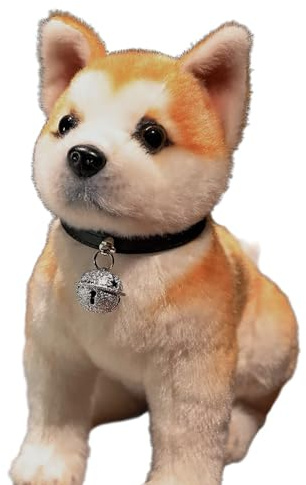 Plüschtier Hund Shiba Inu, Supersüß Kuscheltier Hund Sitzen Plüschhund Realistisches Plüsch Hund Welpe Weiches Plüsch Hundekissen Spielzeug Flauschiges Stofftier Geschenk für Kinder Mädchen (25cm,ld)