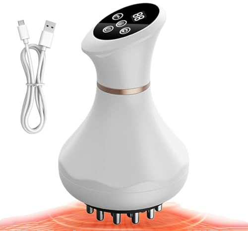 Lunaobrik Elektrisches Massagegerät, kabellos, mit Wärme | tragbares Massagewerkzeug | zur Entlastung von Rücken, Nacken, Schultern, Beinen, Bauch bei Männern und Frauen