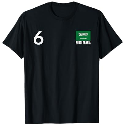 Saudi Arabia Nummer 6 Nationalflagge Country Heritage T-Shirt