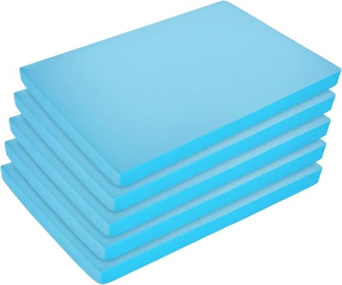 MJFENDAI 5 placas de espuma rígida, 30 x 20 cm, placas de espuma rígida, placas de espuma rectangulares de alta densidad para manualidades, esculturas, modelismo y proyectos de bricolaje