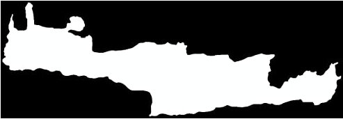 Samunshi® Kreta Aufkleber Insel in 7 Größen und 25 Farben (10x3,4cm weiß)