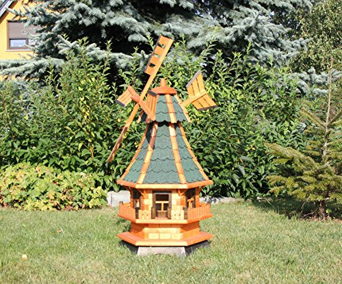 Dekorative Windmühle mit Solar grün Typ 4