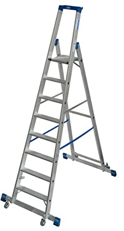 Krause Stufen-Stehleiter mit Traverse 8 Stufen