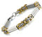 URBAN JEWELRY Bracciale da Uomo in Acciaio Inox color Argento e Oro, 23 cm (con Confezione Regalo Firmata)