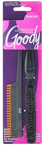 Goody Volume Boost Teasing Brush & Comb Set | Boar Bristle Damage-Free Root Lift & Backcombing Tool for Volumizing & Texture | Works on All Hair Types