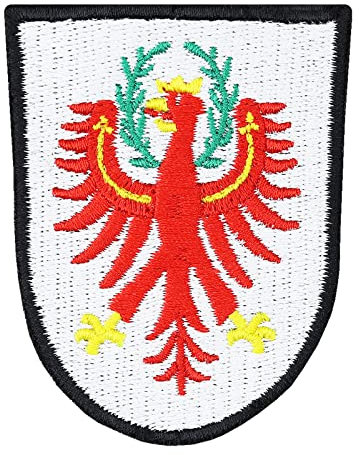 TIROL Aufnäher - Tyrol Patch Bundesland Fahne Österreichisches Landeswappen bestickte Sammler Edition - Österreich Abzeichen gestickt Applikation zum aufnähen - 90x70mm