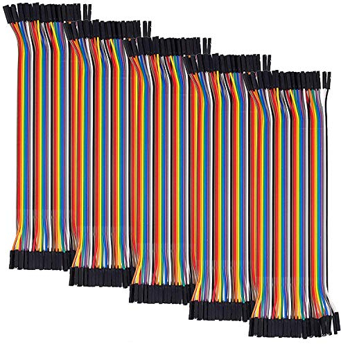 AZDelivery 5 x Jumper Wire Kabel 40 STK. je 20 cm F2F Female to Female kompatibel mit Arduino und Raspberry Pi Breadboard inklusive E-Book!