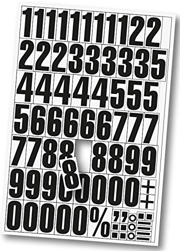 Magnetische Buchstaben, Zahlen und Sonderzeichen, Schilder in verschiedenen Farben verfügbar (weiße Zahlen)