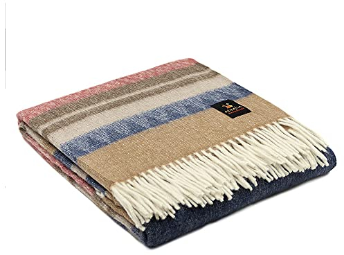 Alpaka-Wolldecke, Überwurf, Cherokee-Design für Bett, Couch, Sofa, weich, warm, peruanische Alpakawolle, Decken, 183 x 152 cm (Kombination 16 (Kamel 2))