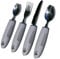 OR8 Wellness Cutlery Set 4 Piece Easy Grip, Wide Handles, Eating Aid for The Elderly, Disabled, Visually Impaired & Those with Arthritis, Parkinson's Disease, Tremors and Weakened Grasp