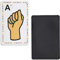 Bright Creations ASL Sign Language Flash Cards, 26 Letters with Gestures, Magnetic Backing