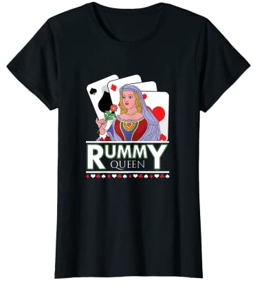 Gin Rummy Königin Kartenspiel Spielkarte Casino Geschenk T-Shirt