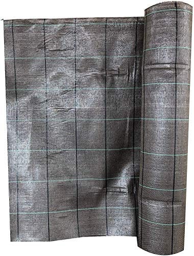 Telo Pacciamatura Professionale anti alga / erbacce, permeabile, resistente e duraturo (103g/m2) - Stabilizzazione UV - Varie misure (verde, nero, bianco) - Teli pacciamante (105cm X 20m, Nero)