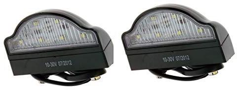x2 LED Number Plate Light Trailer, 12v/ 24v, Universal, Fits Ifor Williams, Lamp, Maypole