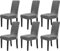 Chickwin Stuhlhussen 6er Set Samt Stuhlhussen für Schwingstühle, Esszimmerstühle Hussen Für Hochzeit, Hotel, Küche, Bankett, Partys Stretch Stuhlhussen (6er,Grau)