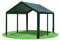 Stabilezelte Partyzelt 3x4m Modular Pro PE ohne Seitenteile Grün