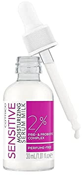 Catrice Sensitive Moisturizing Serum Milk, Gesichtsserum, Transparent, feuchtigkeitsspendend, pflegend, für sensible Augen/Haut, vegan, ohne Parfüm, ohne Alkohol, ohne Parabene, 1er Pack (30ml)