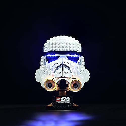 Kyglaring LED Licht Set Kompatibel mit Lego Star Wars Stormtrooper Helm Bausatz LED-Beleuchtungsset für 75276 - Das Bausteinmodell nicht enthalten (Standardversion)