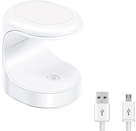 ANGNYA Mini lampada UV LED per unghie, mini lampada UV per unghie in gel, per strumenti di nail art, asciugatura rapida per fai da te a casa e salone di manicure (bianco)