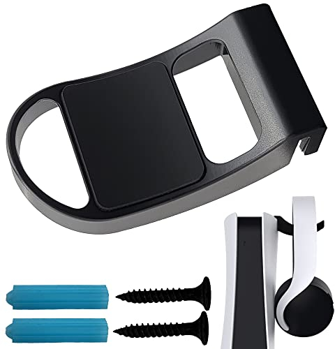MatoSan® Headset Mando PS5 Holder Soporte Auriculares PS5, Sporte Mando PS5, Soporte PS5 Consola Cascos Gaming Xbox One,PS4, PS5 Accesorios con Soporte de Pared Soporte Playstation 5 Cascos Negro