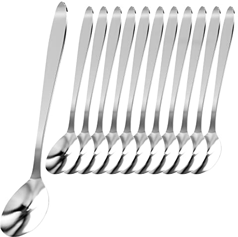 Newaner Kaffeelöffel aus Edelstahl, 12 Stück Espresso Löffel, 12.7cm Handpolierter Dessertlöffel, Spülmaschinenfest Küchenzubehör, Löffel kann im Café, Restaurant, Hochzeit, Party verwendet werden