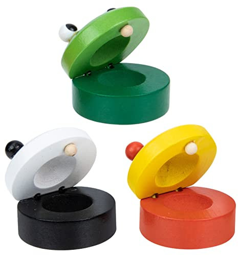 Milisten Kinderspielzeug 3Pcs H?lzerne Finger Castanets Cartoon Tier Mini Castanet Musikinstrument Frühes Bildungsspielzeug Spielzeug Playthings für Heimgesch? Musikalisches Spielzeug