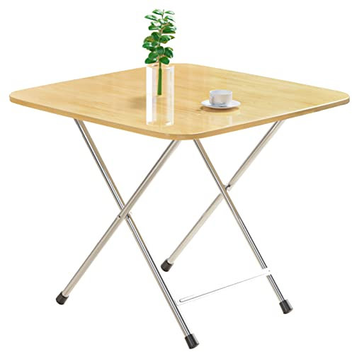 LTOMEX Klapptisch, abgerundete Ecken, langlebig, rutschfest, leicht zusammenklappbar, kann als Arbeitstisch verwendet Werden, Picknicktisch, 60 x 60 x 72 cm
