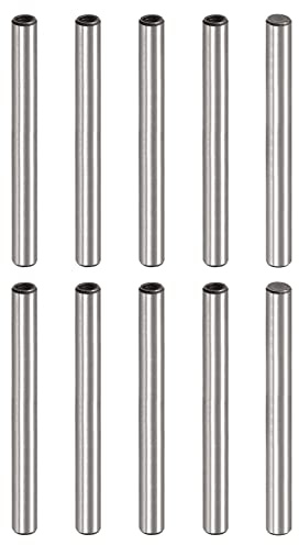 uxcell M3 Internal Thread Dowel Pin 10pcs 5x50mm Chamfering Flat Carbon Steel Cylindrical Pin Bed Bookshelf Metal Devices Industrial Pins