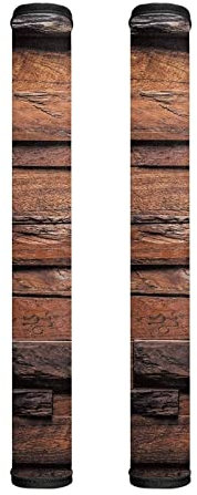 COEQINE Lot de 2 housses de poignée de porte de réfrigérateur avec motif en bois pour appareils de cuisine, gants antidérapants pour four, micro-ondes,pour garder les appareils de cuisine propres