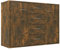 vidaXL Sideboard, Kommode mit viel Stauraum, Schrank mit 4 Schubladen 2 Türen, Mehrzweckschrank Anrichte für Wohnzimmer, Räuchereiche 88x30x65cm Holzwerkstoff