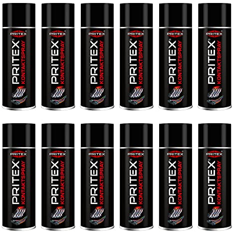 Kontaktspray | 12 x 400 ml | Kontaktreiniger für Elektronik | zur Reinigung und Schutz von elektronischen Kontakten