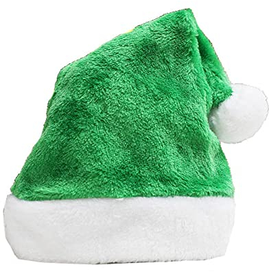 GIVBRO Weihnachtsmützen, Kopfbedeckung, Weihnachtsmann, Mütze, Kostümzubehör für grüne Weihnachten, Party, Zuhause, Verkleidung