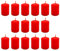 Kerzenset Kleine Stumpenkerze Mini-Stumpenkerzen Blockkerze Wachskerze (Ø4 x 6 cm, Rot, 16)