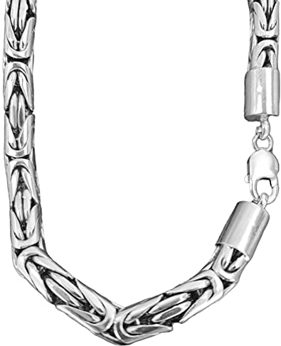Massive Königskette, 9 mm dick, 55 cm lang, aus 925 Sterling Silber