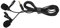 Microphone Cravate Lavalier, Stable DC1V-10V Collier Revers Micro Double Tête Noir pour l'école