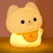 Amaredom Veilleuse Chat Adorable, Veilleuse pour Enfants en Silicone à Lumière Variable, avec Minuterie et Commande Tactile pour Enfant Adulte Chambre Décoration Cadeau