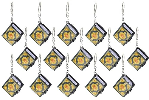 Hitopin 15PCS Mini Porte-Clés Quran, Porte-Clés Musulman, Porte-Clés Suspendu Musulman, Porte-Clés Islamique, Porte-Clés Décoratifs Musulmans, pour Souvenir Musulman Pendentif Ornement (Or Couleur)