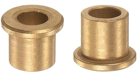 QUARKZMAN 2Stk Flansch Lager Hülse 12mm Bohrung 18mm AD 20mm Länge 3mm Flansch Dicke Bronze Buchse Selbstschmierende Gleitbuchsen Hülse für Industrieanlagen