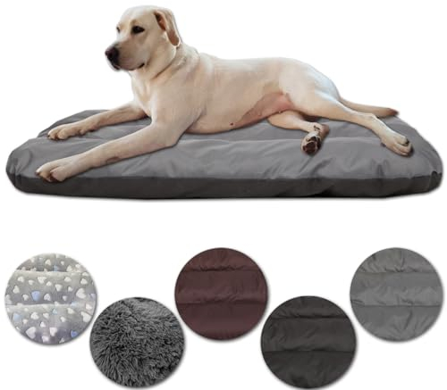 Leanbe Hundebett Hundekissen Hundematratze Ruheplatz Hunde Matratze (Grau Oxford, L:100x70x8cm)