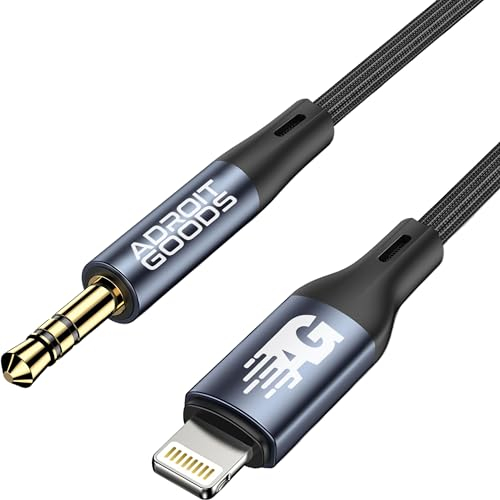 AdroitGoods iPhone Aux Kabel 200cm, Aux Kabel iPhone Auto, iPhone auf Klinke Adapter 3.5mm, Geeignet für Apple iPhone