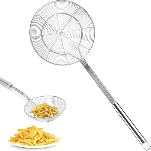Espumadera araña de Acero Inoxidable,Espumadera metálica,Espumadera Alambre,Cuchara Espumadera de Alambre,adecuada para cocinar en la cocina,asar,cocer al vapor y recoger alimentos (16 cm)