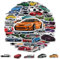 100 Stück Klassische Autos Aufkleber, Vinyl Feuerwehr Auto Kinder Sticker, Wasserdichte und Wiederverwendbare für Laptop Kinder Autos Motorrad Computer Aufkleber Graffiti Decal